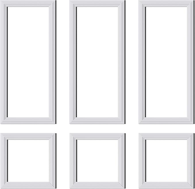 3 PCS Premade Wainscoting Panels，Accent Wall Panels for Interior Decor,All Edges precut, Factory Primed molding Pieces (54x 24+24x24in)