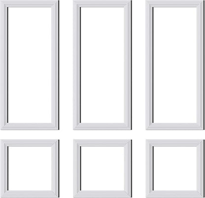 3 PCS Premade Wainscoting Panels，Accent Wall Panels for Interior Decor,All Edges precut, Factory Primed molding Pieces (54x 24+24x24in)