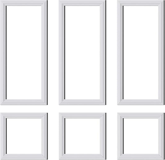 3 PCS Premade Wainscoting Panels，Accent Wall Panels for Interior Decor,All Edges precut, Factory Primed molding Pieces (54x 24+24x24in)