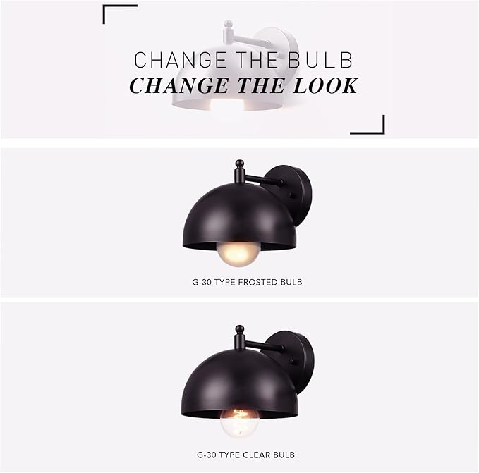 Globe Electric 65000047 1-Light Wall Sconce, Matte Black, Wall Lights for Living Room, Bedroom, Den, Mounted Bedside Lamp, Apartment Essentials, Dimmable, Lights for Apartment and Rentals