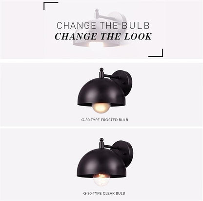 Globe Electric 65000047 1-Light Wall Sconce, Matte Black, Wall Lights for Living Room, Bedroom, Den, Mounted Bedside Lamp, Apartment Essentials, Dimmable, Lights for Apartment and Rentals