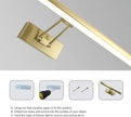 Picture Light, 16 inches Art Light, Picture Light Battery Operated,3CCT Picture Lights for Wall,Battery Operated Wall Lights,Gallery Light for Wall,Photo,Library (Plating Brass Gold)