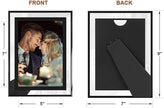 IZIDDO 8x10 Picture Frames Set of 2, Black Glass Photo Frame, Only for Tabletop Display, Gift Picture Frame, Horizontally or Vertically (8x10, Black)