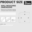 Peel and Stick Wainscoting Panels Kit, 3 Sets 20''x20'' Premade Wall Molding Peel and Stick Panels for Interior Wall Trim, Easy DIY Wainscoting Panels Peel and Stick Decor