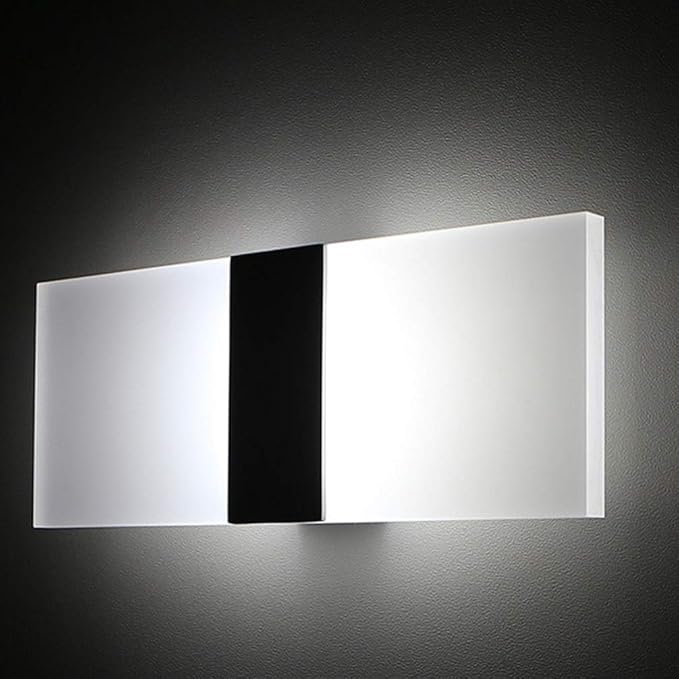 Mobestech LED Wall Light Modern Acrylic Wall Sconce Rectangle Wall Lamp for Bedroom Living Room Stairway Hotel Hallway Pathway Corridor