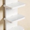 Versatile 7 Tier Wall Shelf Unit, White Floating Shelves with Rounded Corners, Vertical Lack Wall Shelf for Bedroom Living Room Home Decor Display Organizer