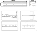 AIBOO LED Glass Shelf Lighting Kit for Glass Edge Back Side Lighting Using Flexible Cable and Clip with RF Remote(8 Lights,RGB)