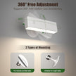 YiLaie LED Wall Sconce, Wall Mounted Lamp with 4000 mAh Battery Operated Wall Sconce Touch Controls & Brightness Adjustment, 360° Rotate Cordless Battery Wall Lamps for Bedroom, BedsideReading-White