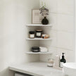 Furinno Rossi Triangle Corner Floating Shelves, Wall Mount Display Shelf, White, Set of 3 (Pack of 2)