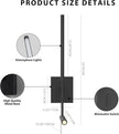 ZEROUNO Modern Plug in Wall Sconce Indoor Wall Light, Minimalist LED Line Wall Lamp with Switch, Adjustable Matte Black Wall lamp for Living Room Bedroom Hallway Reading etc