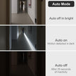 WOBANE LED Closet Light Motion Activated,Battery Powered Stick-on Anywhere,Homelife Motion Sensor Strip Lighting,Rechargeable Night Lights for Closet Hallway Stairway 6.56ft,6000K White,Black
