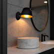Kawell Modern Metal Wall Sconce Light Fixture Hardwired Indoor Night Light for Bedroom Living Room Kitchen Study Room, Minimalist Black Finish