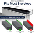 Silicone Magnetic Over the Stove Shelf for Back of Stove - Magnetic Stove Top Shelf and Over Stove Shelf, Over Oven Shelf for Top of Stove, Over the Stove Spice Rack, Includes 6 Extra Plates (Black)