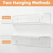 Acrylic Floating Shelves, Adhesive Wall Mount Command Shelves for Bathroom, Kitchen, Dorm - Renter-Friendly Easy Install Wall Shelves for Home Decor and Organization (Fully Clear-2 Pack)