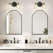 Arch Mirror Wall Mounted - 20x30 Inch Wide Arched Mirrors for Bathroom Over Sink, Black Metal Framed Mantel Vanity Mirror for Dresser, Firplace, Entryway, Hallway, Restroom, Bedroom Decor