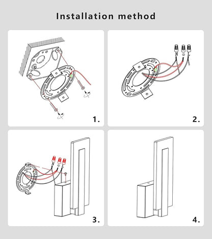 Hardwire Modern Wall Sconces with Stepless Adjustable 10%-100% 7W Acrylic LED Wall Light Brightness Suitable for Living Room Corridor Bedside (Warm White 3000K 1 Pack)