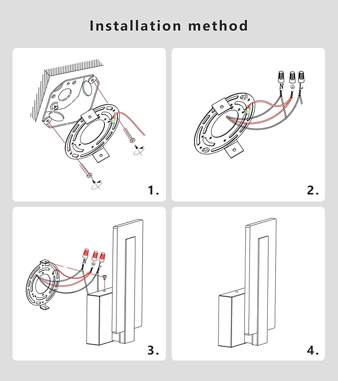 Hardwire Modern Wall Sconces with Stepless Adjustable 10%-100% 7W Acrylic LED Wall Light Brightness Suitable for Living Room Corridor Bedside (Warm White 3000K 1 Pack)