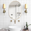 Oval Bathroom Mirror Capsule Wall Vanity Mirror, 24