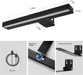 Picture Light, Rechargeable Picture Light for Paintings, Wireless Picture Frame Light, 3 Lighting, 12Inch Battery Operated Art Light for Display, Picture-Black