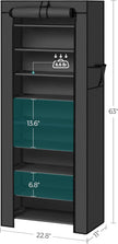 SONGMICS 10-Tier Shoe Rack, Shoe Storage Cabinet with Dustproof Cover, Free-Standing Shoe Storage Organizer for Closet, Entryway, Hold 27-35 Pairs of Shoes, for Sneakers, High Heels, Black URXJ10H