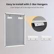 LOAAO 55x36 Inch White Metal Framed Bathroom Mirror for Wall, White Bathroom Vanity Mirror Farmhouse, Large Rounded Rectangle Mirror, Anti-Rust, Tempered Glass, Hangs Horizontally or Vertically