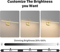 Tipace Hard-Wired LED Picture Light Fixtures,3CCT Dimmable Metal Artwork Display Lamp with Remote Control,Gold Modern Gallery Lights Wall Lights for Picture Display