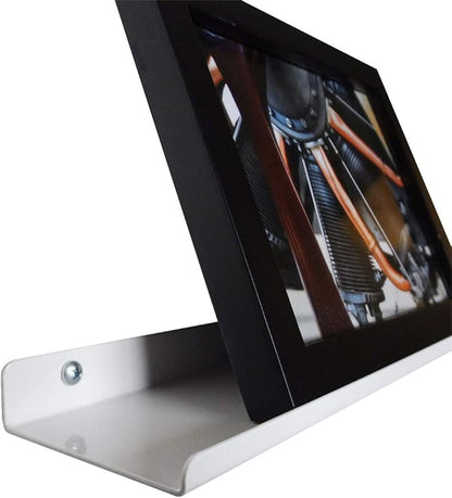 Floating Ledge, Photo Shelf, Art Ledge - Very Durable and Made in The USA (White, 18")