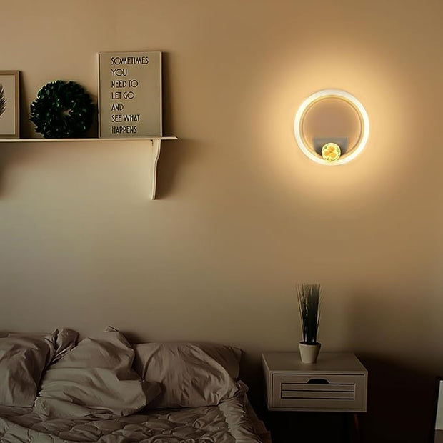 OUQI Wall Sconce with 4 Color Temp and Brightness, Hardwired Wall Mounted Light, Indoor Modern LED Wall Light Fixture for Bedroom Living Room Hallway Bathroom