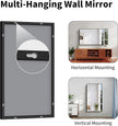 Koonmi Black Framed Bathroom Mirror - Shatterproof 30