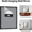 Koonmi Black Framed Bathroom Mirror - Shatterproof 36