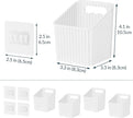 NiHome 4-Pack Plastic Wall Mount Storage Caddy for RV/Camper Storage and Organization, Self Adhesive Cabinet Door Organizer for Bathroom/Kitchen, Camper Must Haves & Small Item Organization
