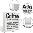 Coffee Bar Accessories Wood Box Sign Desk Decor, Farmhouse Coffee Bar Decor Funny Coffees Definition Wooden Box Desk Decorative Signs for Home Farmhouse Table Shelf Cubicle
