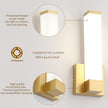 Gold Wall Lights for Bedroom Modern Indoor LED Hallway Sconces Corner Light 12