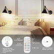 TRLIFE Rechargeable Battery Operated Wall Sconce, Dimmable and Adjustable Color Temperature Wireless Wall Sconces Set of 2 with Remote Control, Swing Arm Wall Mounted Light for Bedroom Bedside Hallway