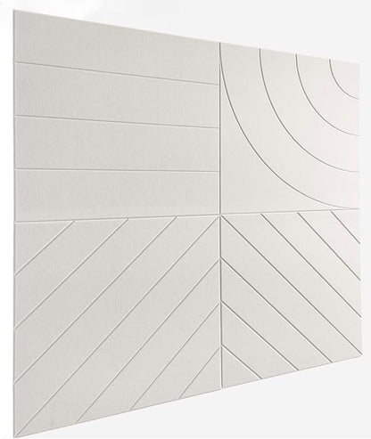 21.65" Large Square Acoustic Panels 4-Pack - Sound Absorbing Wall Panels, Noise Reducing Soundproof Decorative Felt Tiles for Home Office, Studio, Living Room - Beige