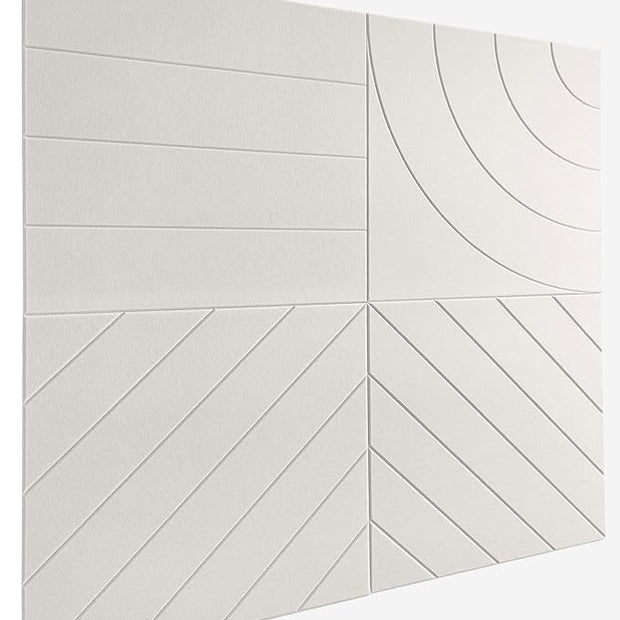 21.65" Large Square Acoustic Panels 4-Pack - Sound Absorbing Wall Panels, Noise Reducing Soundproof Decorative Felt Tiles for Home Office, Studio, Living Room - Beige