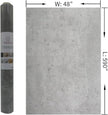 48x590in Extra Wide Grey Concrete Wallpaper Peel and Stick Light Cement Look Contact Paper Matte Thicken Adhesive Waterproof Vinyl Wall Paper for Bedroom Living Room Modern Industrial Style Misty Gray
