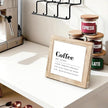 Wood Coffee Sign Funny Coffee Definition Sign Square Handmade Coffees Plaque For Kitchen Office Bar Decor Rustic Farmhouse Wall Art Wooden Coffees Bar Decor Signs 5.9x5.9 inches