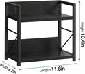 2 Tier Kitchen Counter Shelf Organizer, Coffee Bar Station Organizer, Space Saving Spice Rack, Countertop Shelf for Home Countertop Kitchen Office (Black)