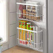 2 Piece Kitchen Cabinet Door Storage Box,Self Adhesive Wall Mounted Storage Boxes,Wardrobe/Bathroom/Refrigerator Small Items Organizer Storage Box (White)