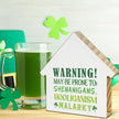 Funny St. Patrick's Day Decor, Shamrock Decorations, St. Patricks Day House Shaped Wood Block Sign, Home Office Decor for Desk Table Shelf