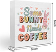 Easter Decor Indoor Easter Party Decorations Farmhouse Easter Peeps Bunny Rabbit Egg Sign for Home Bathroom Room Badroom Table Mantle Office Dessk Decor