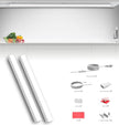 Under Cabinet Lighting Plug in, 16 Inch 2 Pcs, Linkable AC120V 3CCT 3000K/4000K/5000K Ultra Slim, LED Under Cabinet Lights for Counter Light, Kitchen, Shelf, Sink, Workshop, Desk, White