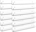 Nail Polish Shelf Wall 15 Inch Acrylic Clear Rack Sunglass Organizer Multi-Purpose Floating Shelves for Beauty Salons Retailer Dressing Room (12 PCs)