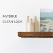 QEEIG Floating Shelves for Wall Bathroom Shelf Bedroom Kitchen Living Room Farmhouse Small Book Shelf 16 inch Set of 2, Brown (015-BN2)