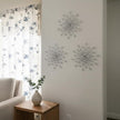 ZEXUIRU 3 Pack Silver Sunburst Wall Decor – Metal Crystal Wall Art with Sparkling Rhinestones, 14’’/18 Inch Starburst Wall Hanging Set for Living Room Bedroom Bathroom – Modern Bling Home Decorations