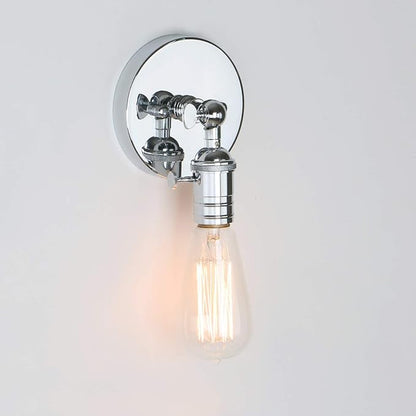 Permo Minimalist Single Socket 1- Light Wall Sconce Lighting with On/Off Switch (Chrome)