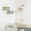 Umbra Conceal, Sturdy Metal Floating Bookshelf for Wall, Silver, Large, Set of 3