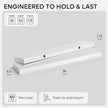 Homeforia White Floating Shelves 36 inch, High End Solid Real Wood 36inch Floating Shelf for Wall Mounted, White Wooden 36in Long Floating Shelves, Heavy Duty Bracket, 36 X 6.5 X 1.75 inches, Set of 3