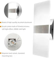 KICAAO Modern Wall Sconces 4 Pack, Led Wall Light 10w, Wall Sconce Up Downlight, Hardwired Acrylic Wall Light Lighting, Suitable for Living Room Corridor Bedside (Cool White 6000K 4Pack)